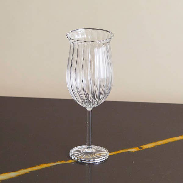 Ridged Wine Glasses