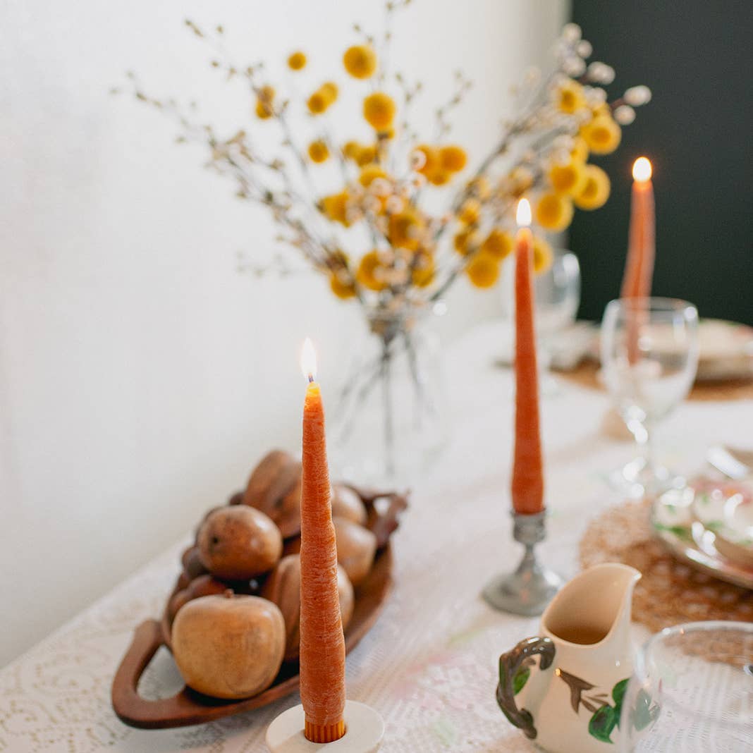 Carrot Taper Candles