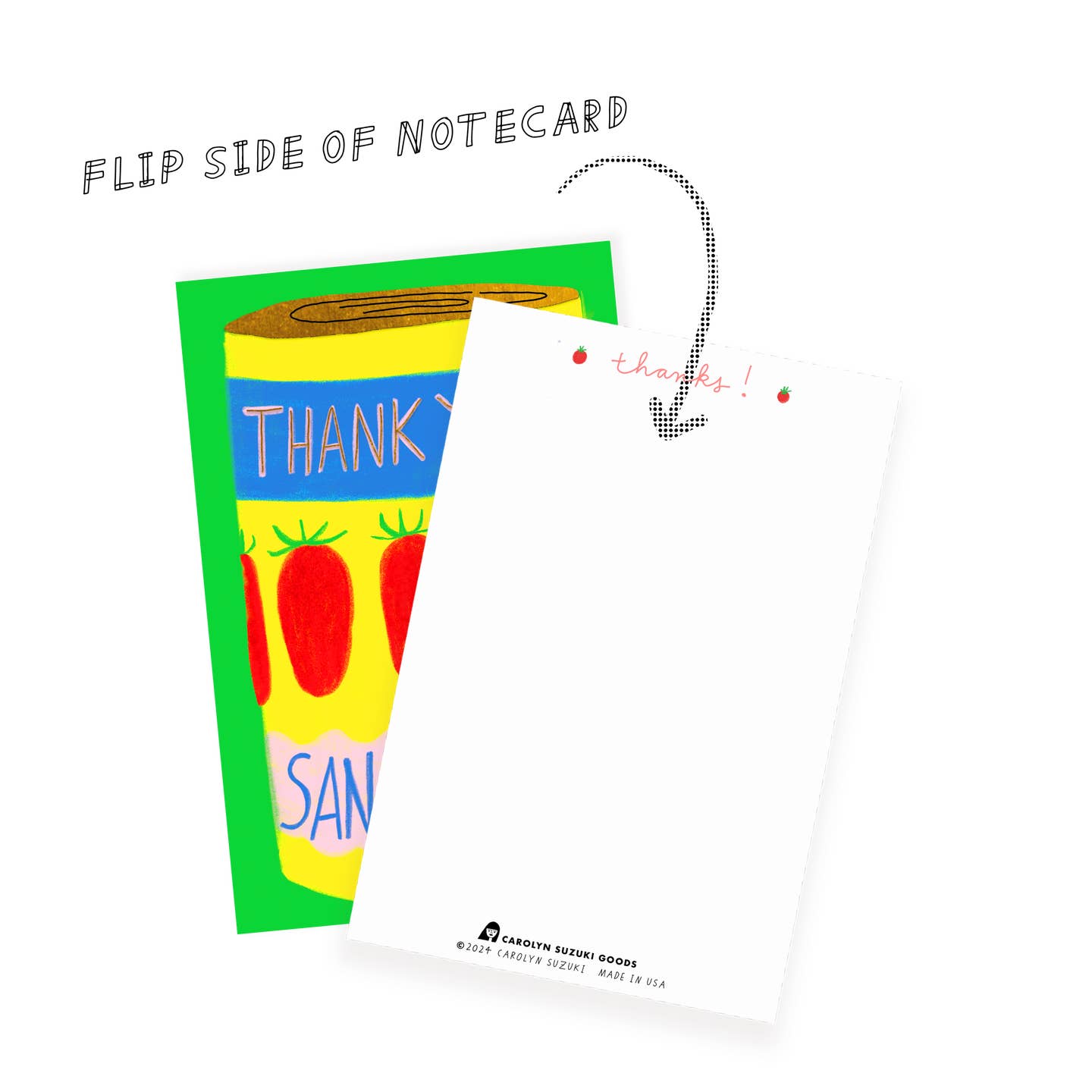 Canned Tomatoes Thank You Note Card