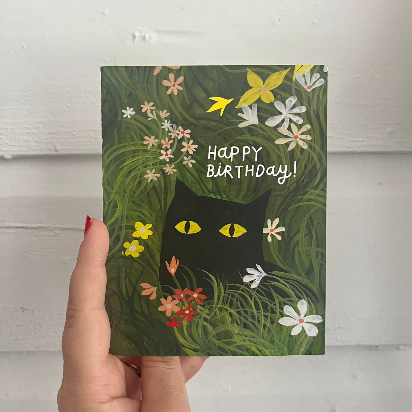 Happy Birthday Black Cat Greeting Card