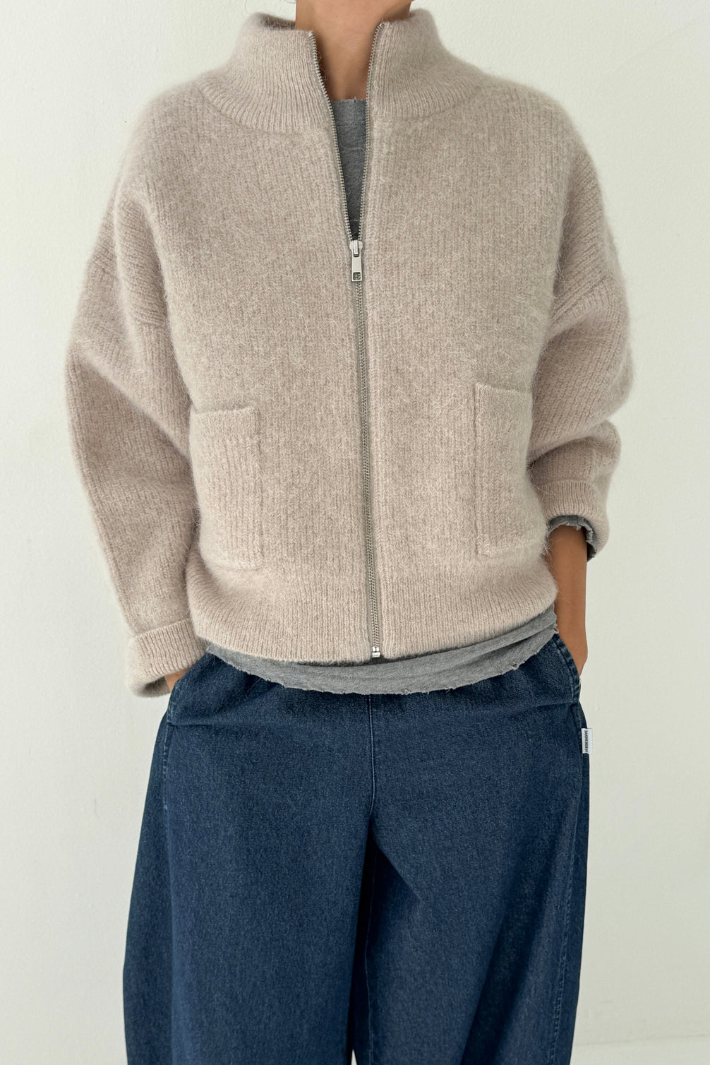 Alpaca Zip Front Jacket