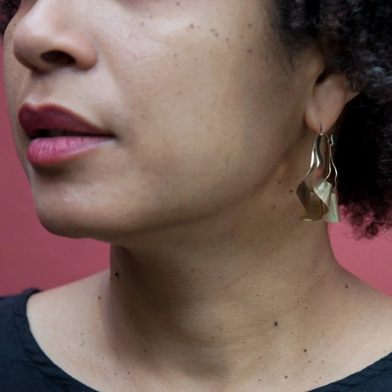 Loren Earrings - Brass