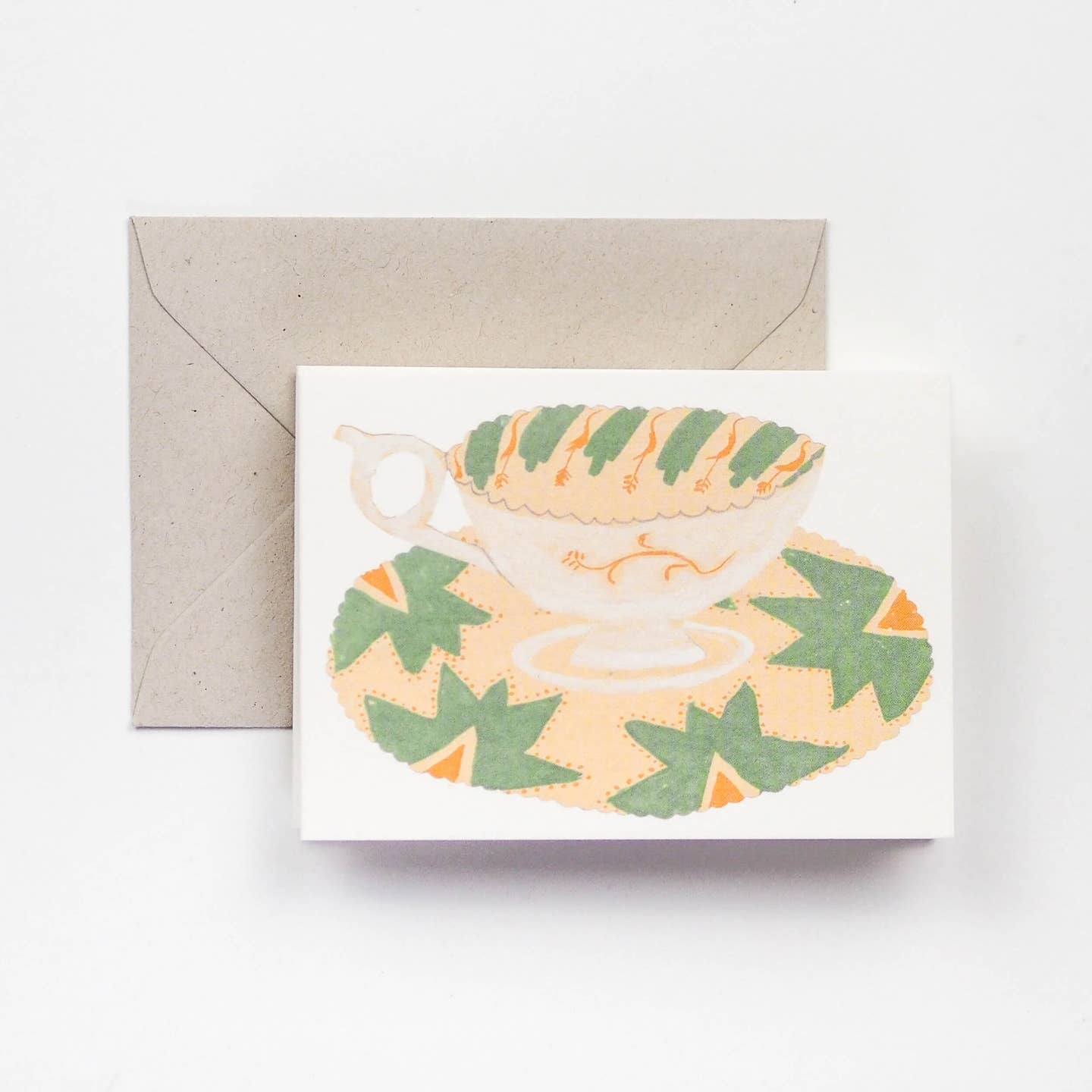 Teacups Concertina Greeting Card