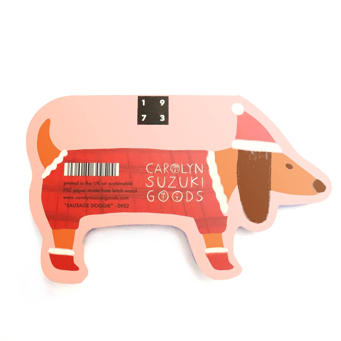 Santa Dachshund Greeting Card