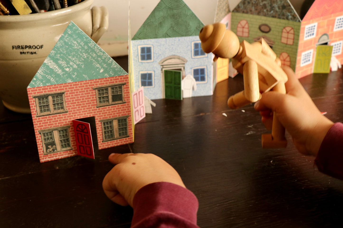 Houses Concertina Greeting Card