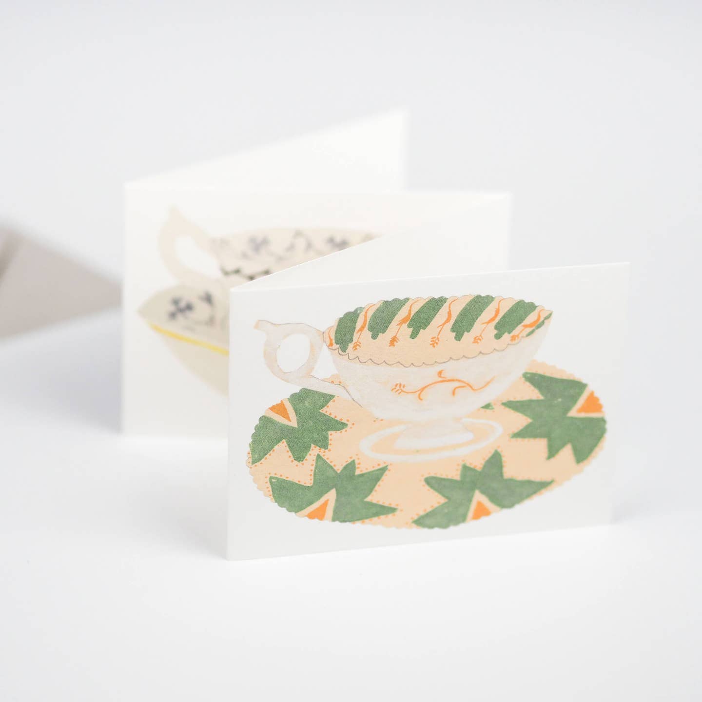 Teacups Concertina Greeting Card