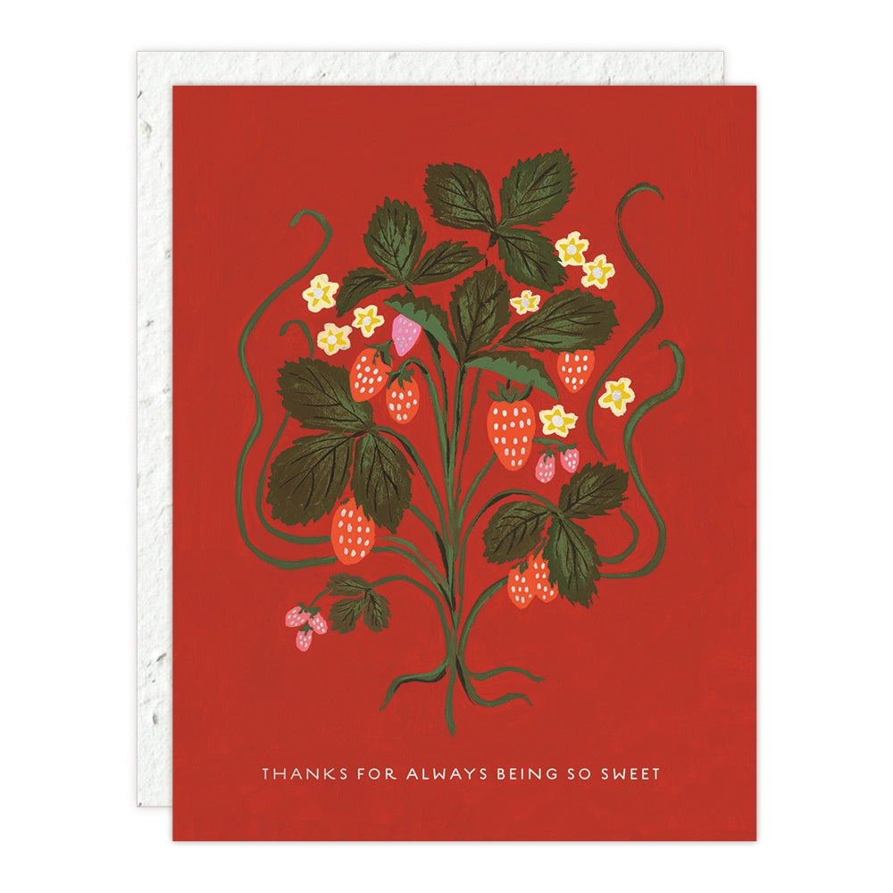 Strawberry Thank You - Plantable Greeting Card