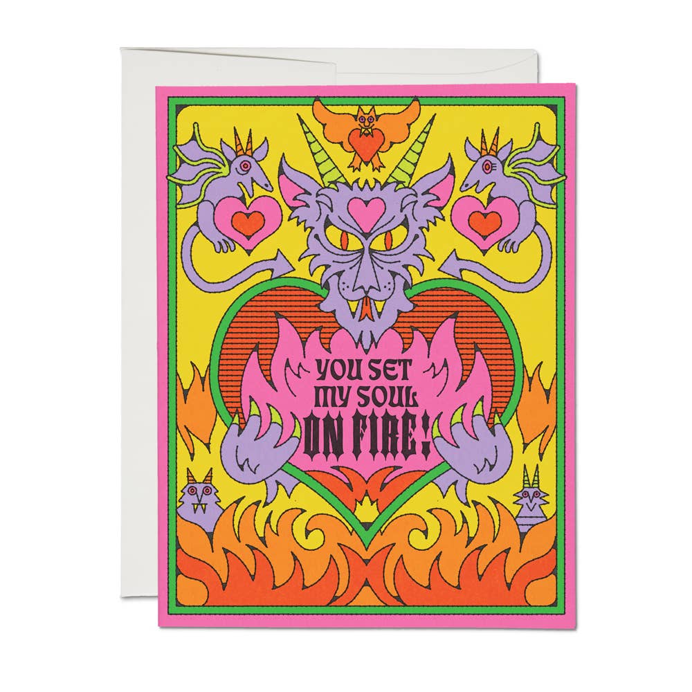 Set My Soul On Fire Greeting Card