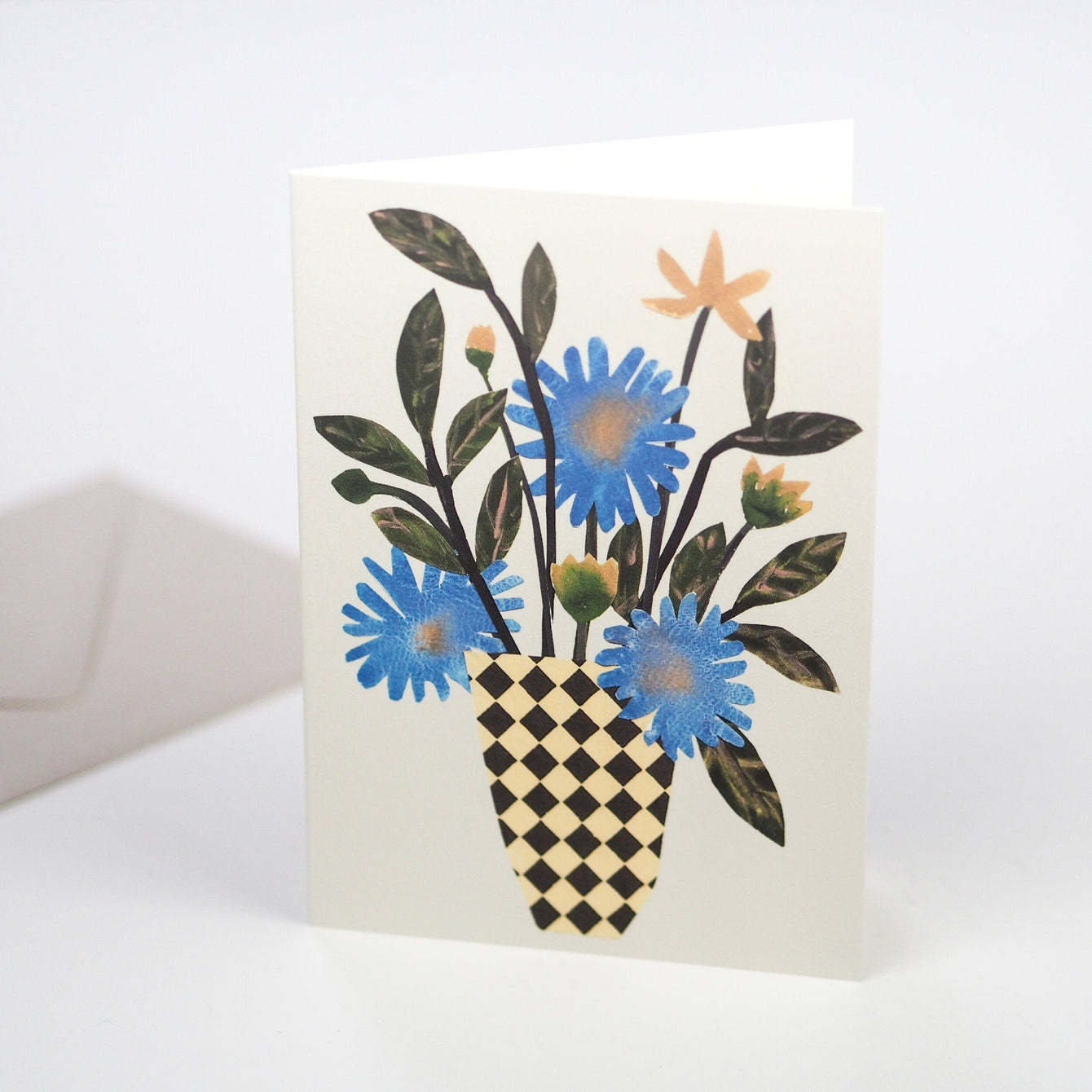Chequer Vase Greeting Card