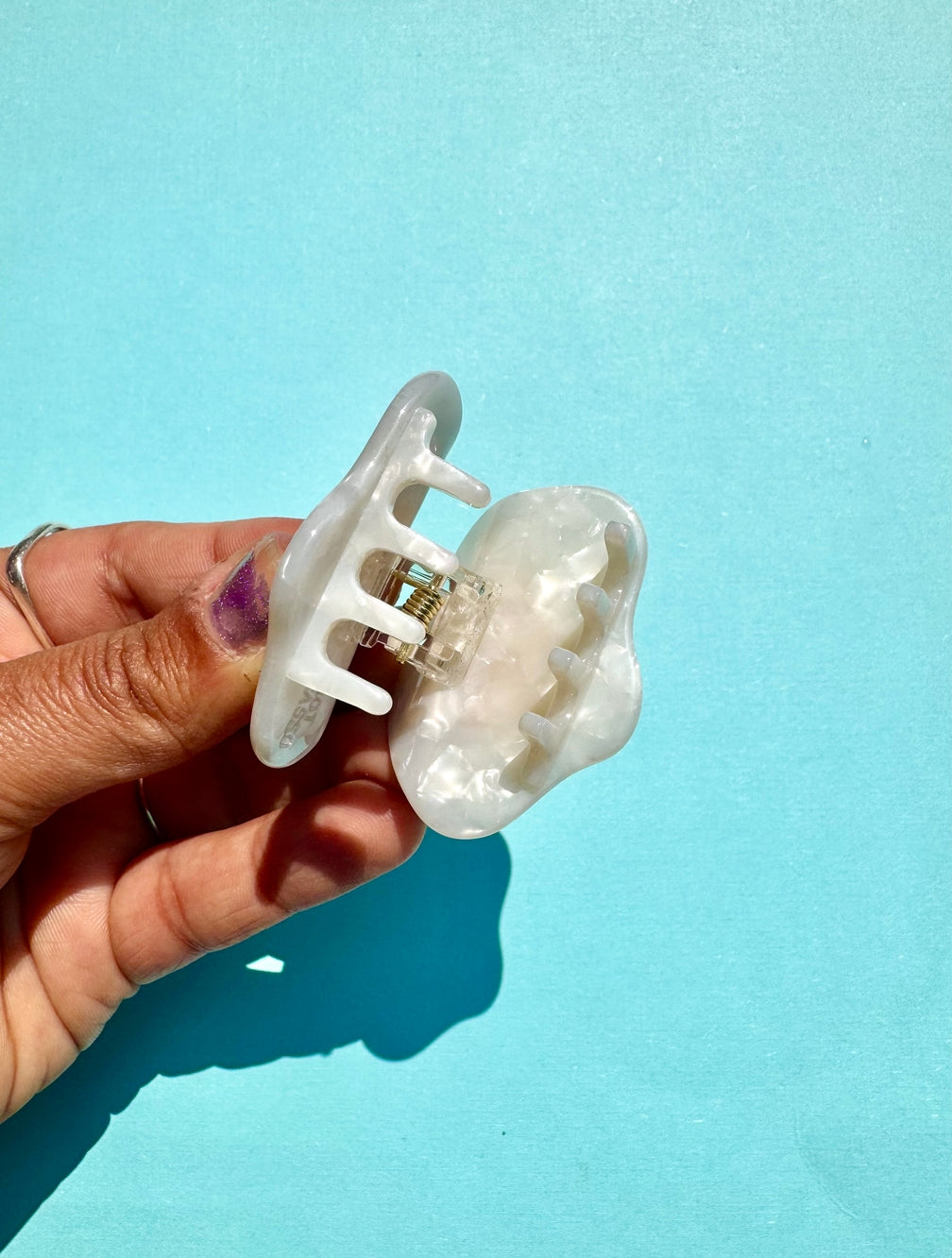 Fried Egg Mini Claw Clip