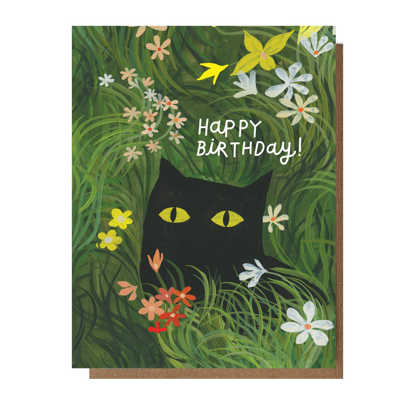 Happy Birthday Black Cat Greeting Card