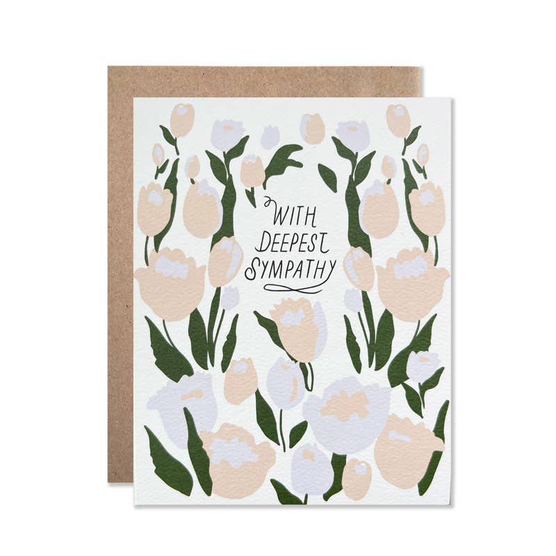 Deepest Sympathy Tulips Greeting Card