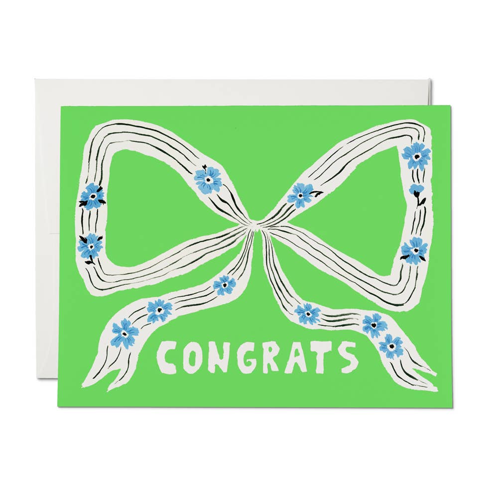 Congrats Bow Greeting Card