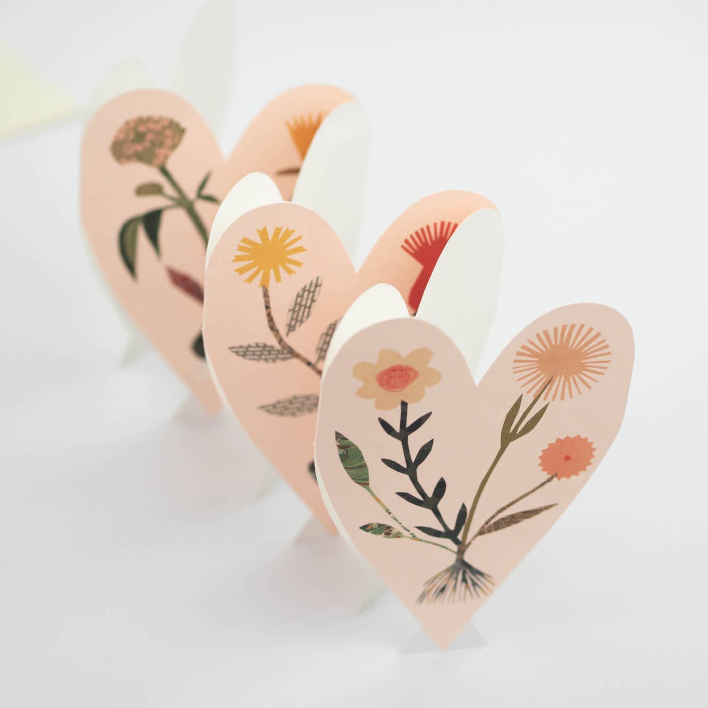 Hearts Concertina Greeting Card