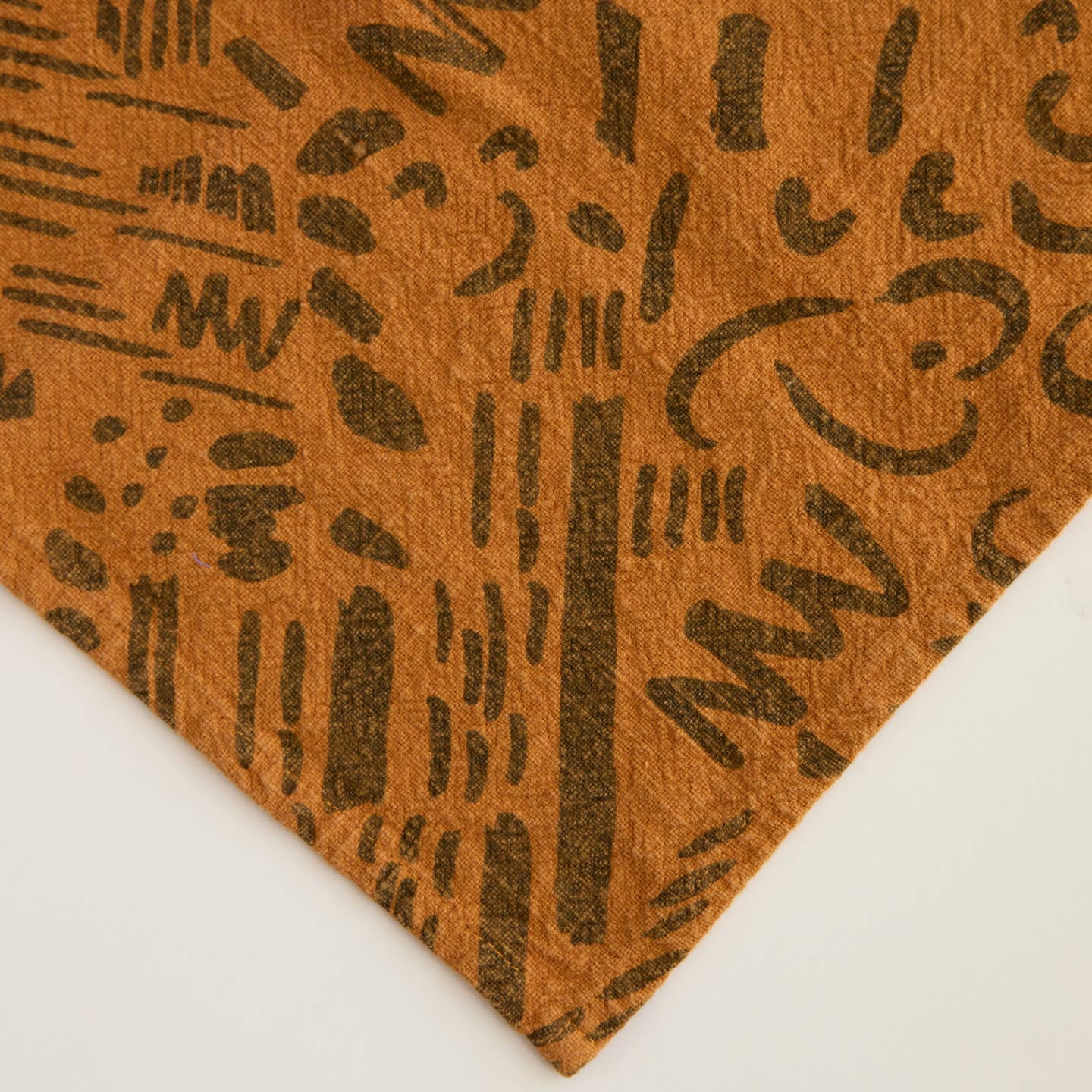 Dashes Tea Towel / Charcoal + Deep Gold