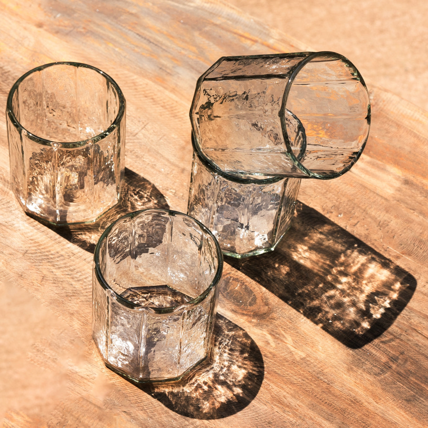 Pebbled Edge Glassware