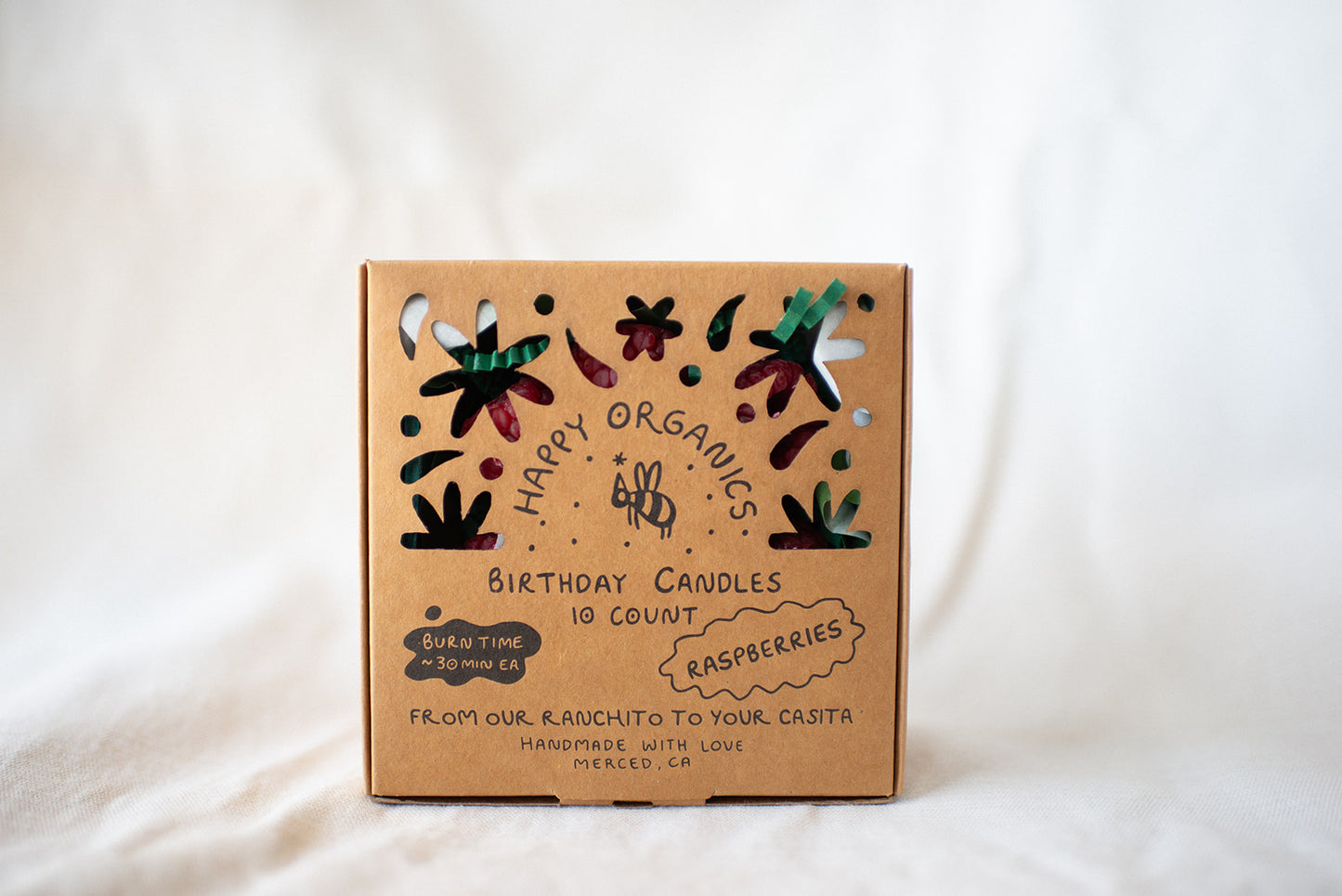 Raspberry Beeswax Candles