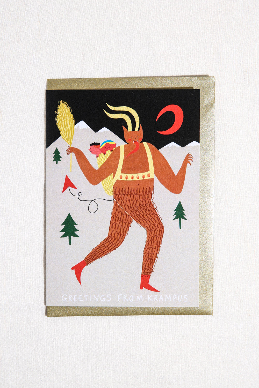 Greetings From Krampus Greeting Card