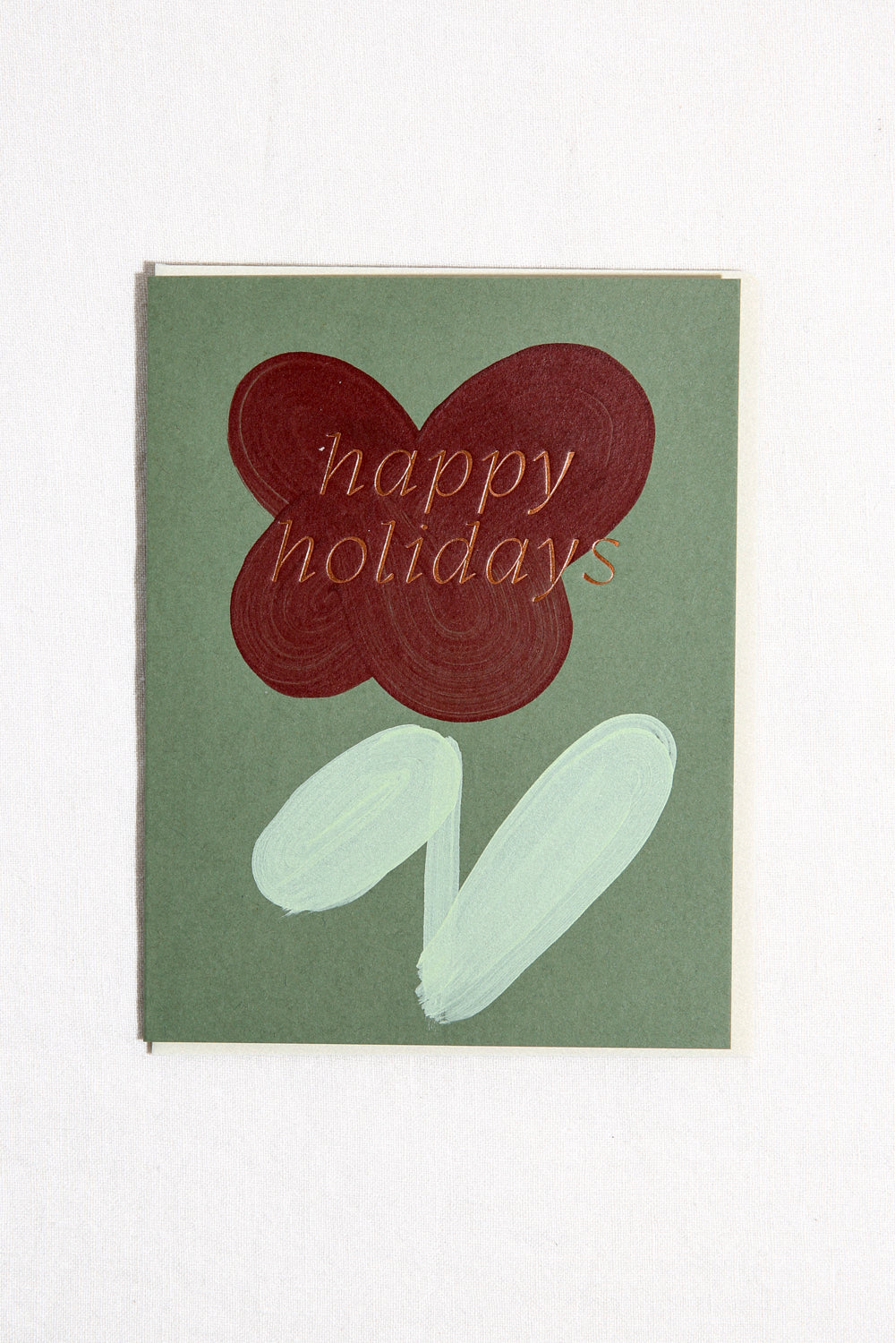 Happy Holidays Hand Painted Greeting Card