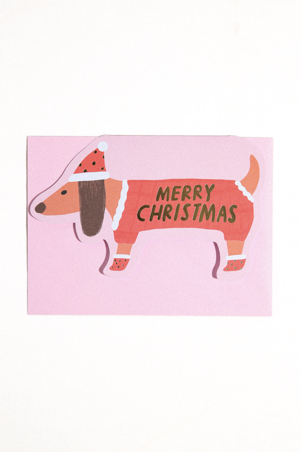 Santa Dachshund Greeting Card