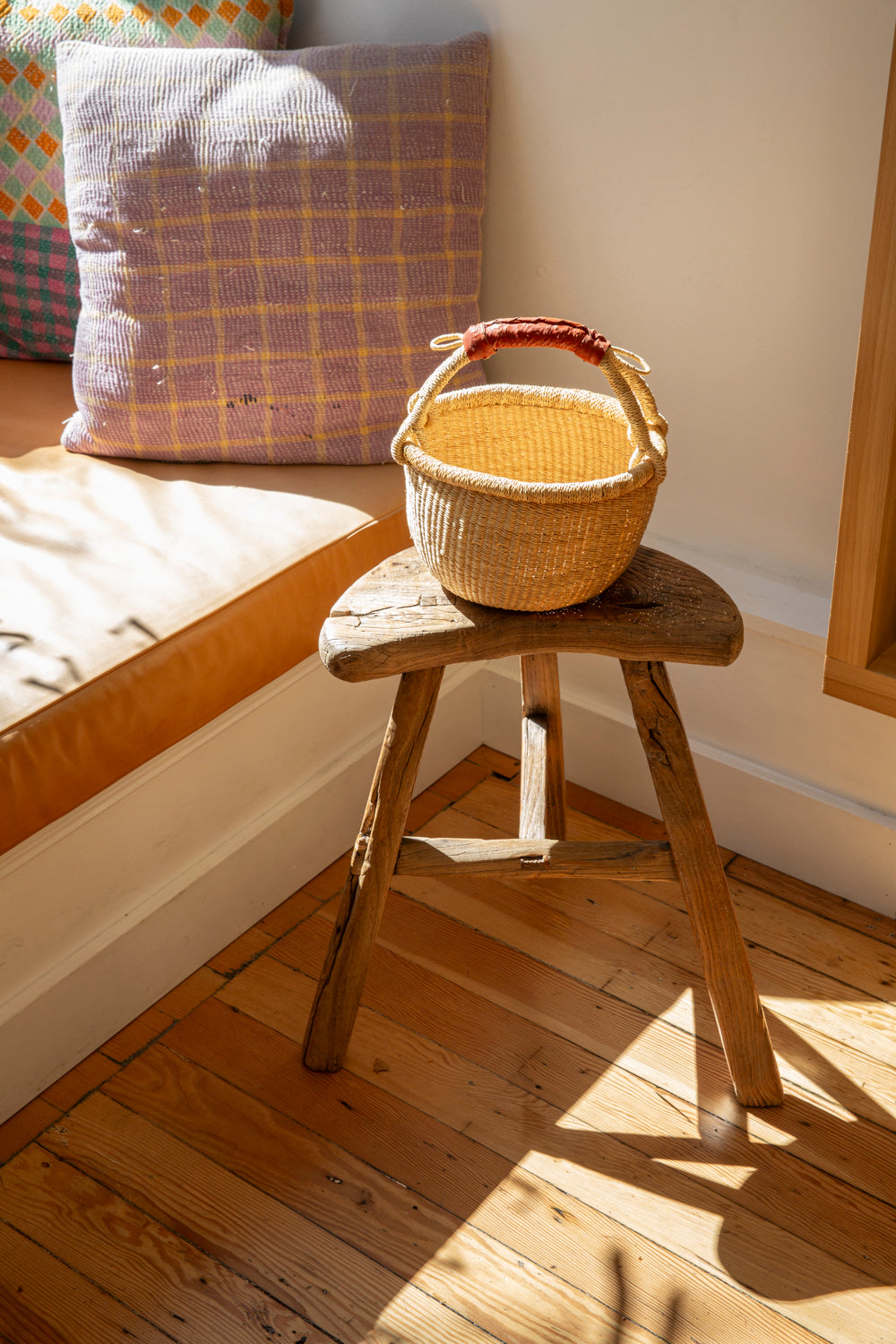 Antique Milking Stool - Half Moon