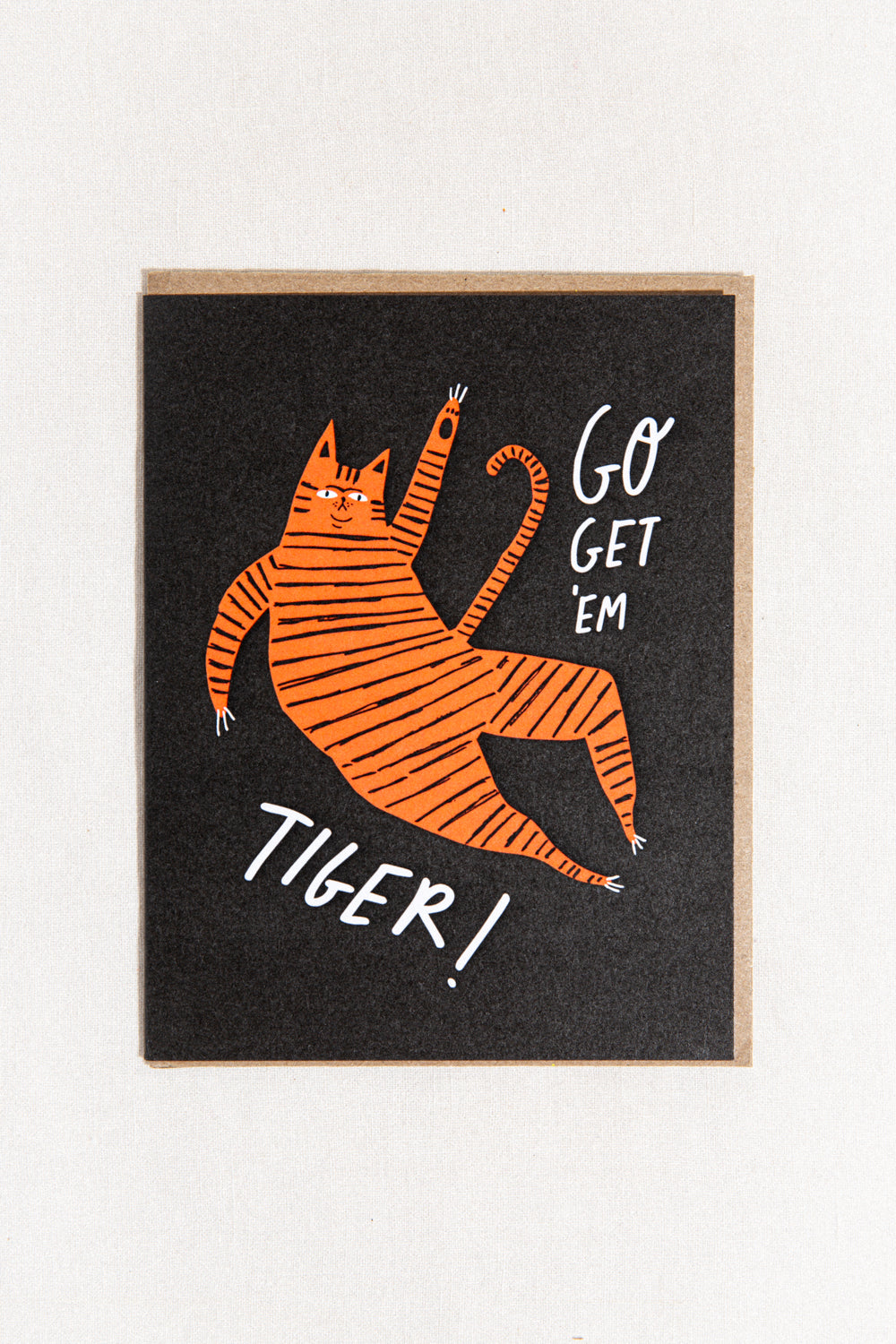 Get Em Tiger Greeting Card