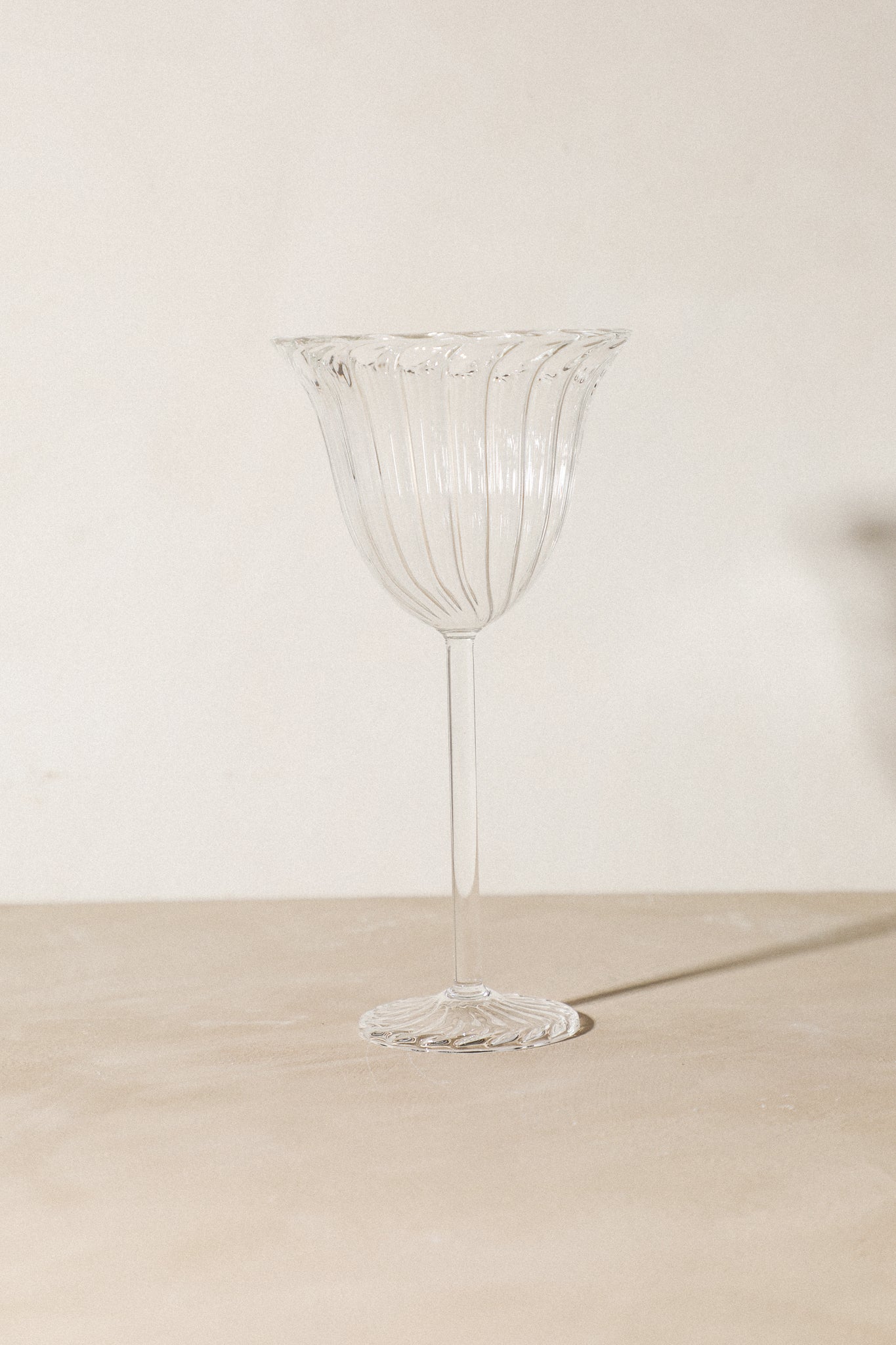 Ridged Wine Glasses
