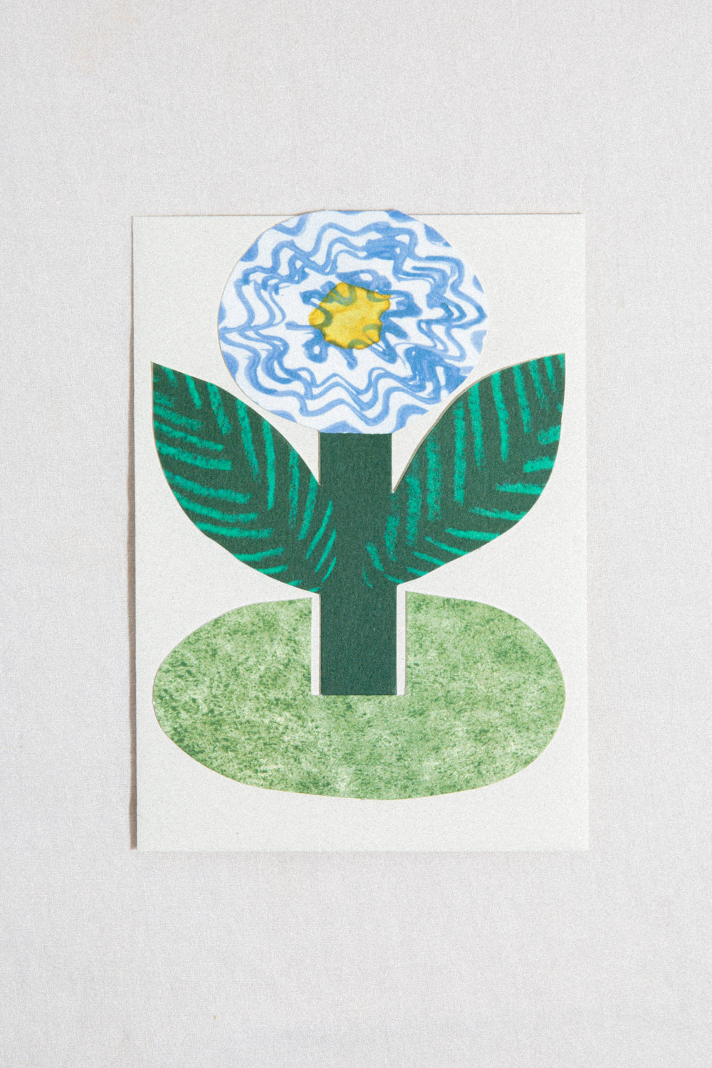 Blue Flower Standing Greeting Card