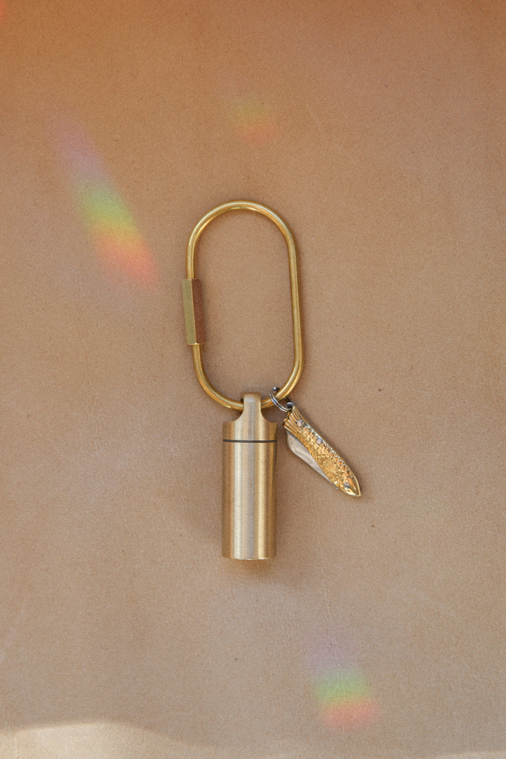 Brass Keychain Bottle