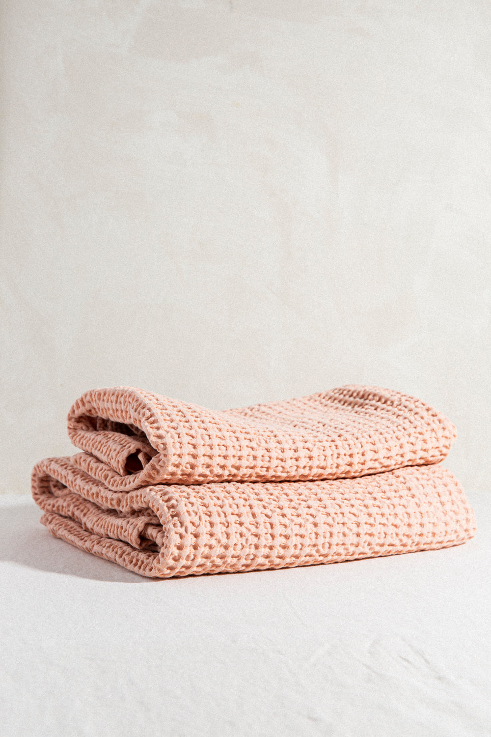 Cotton Waffle Weave Towel / Blush