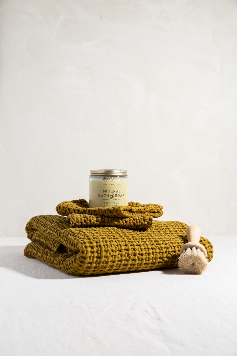 Cotton Waffle Weave Towel / Bronze
