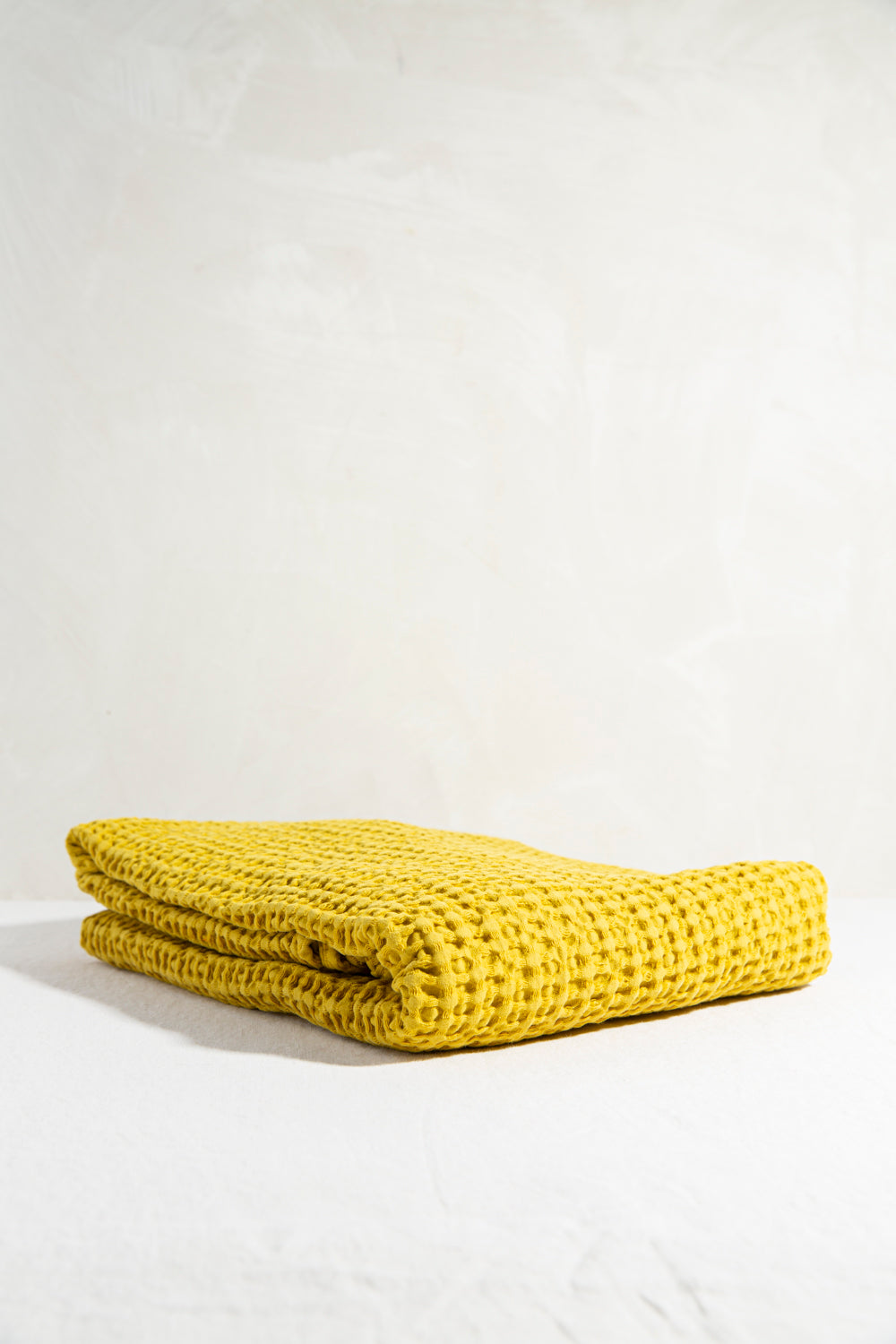 Cotton Waffle Weave Towel / Mustard