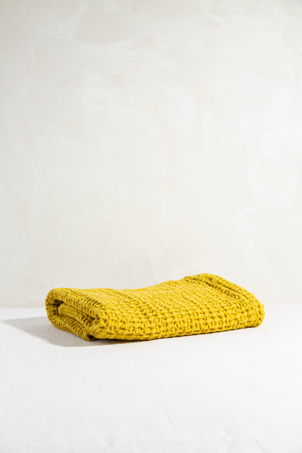 Cotton Waffle Weave Towel / Mustard