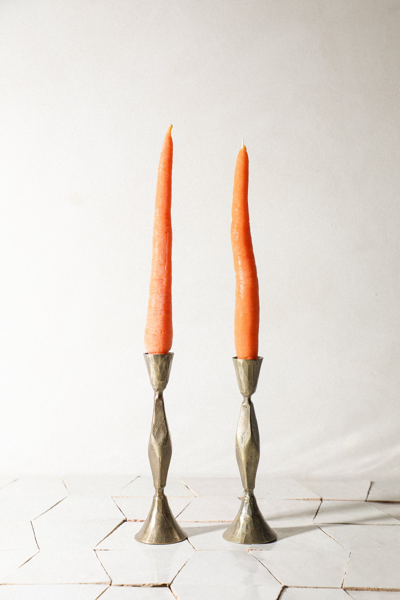 Carrot Taper Candles