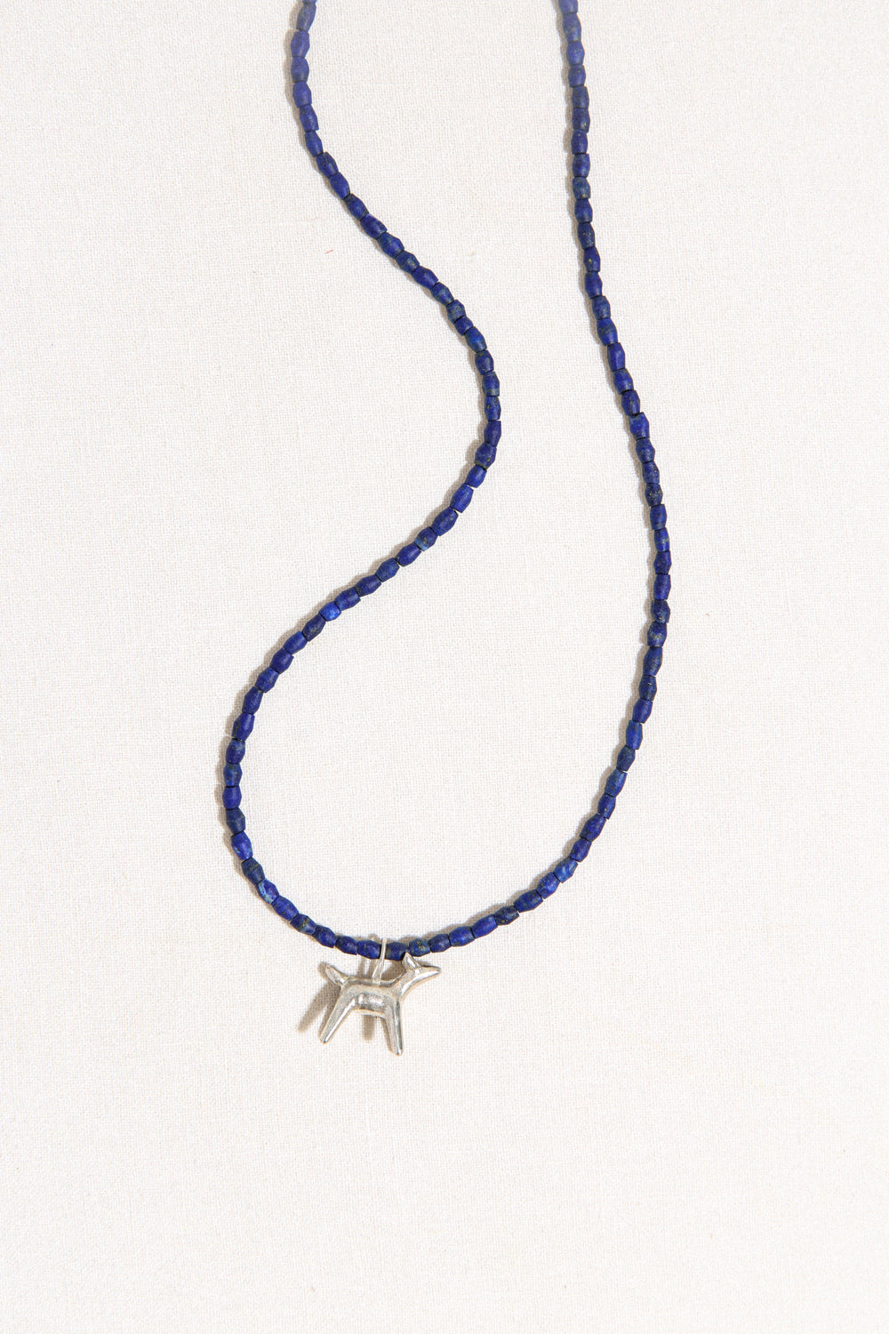 Beau Necklace - Sterling Silver & Lapis Beads