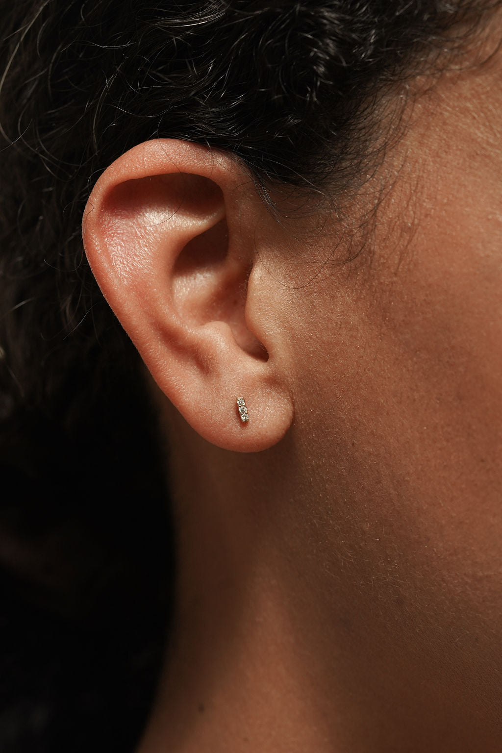 Champagne Diamond Bar Studs