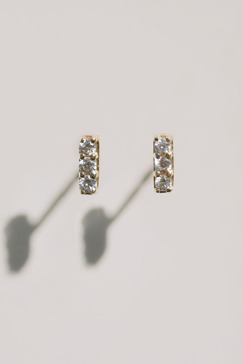 Champagne Diamond Bar Studs