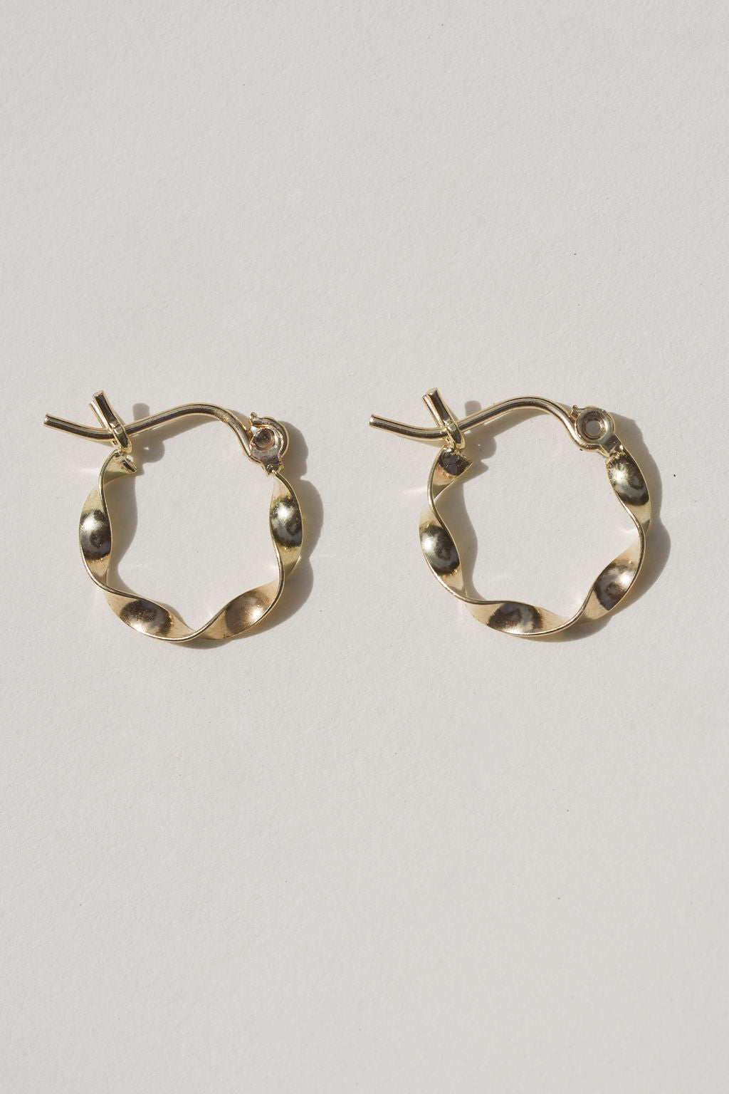 Twisted Gold Hoops