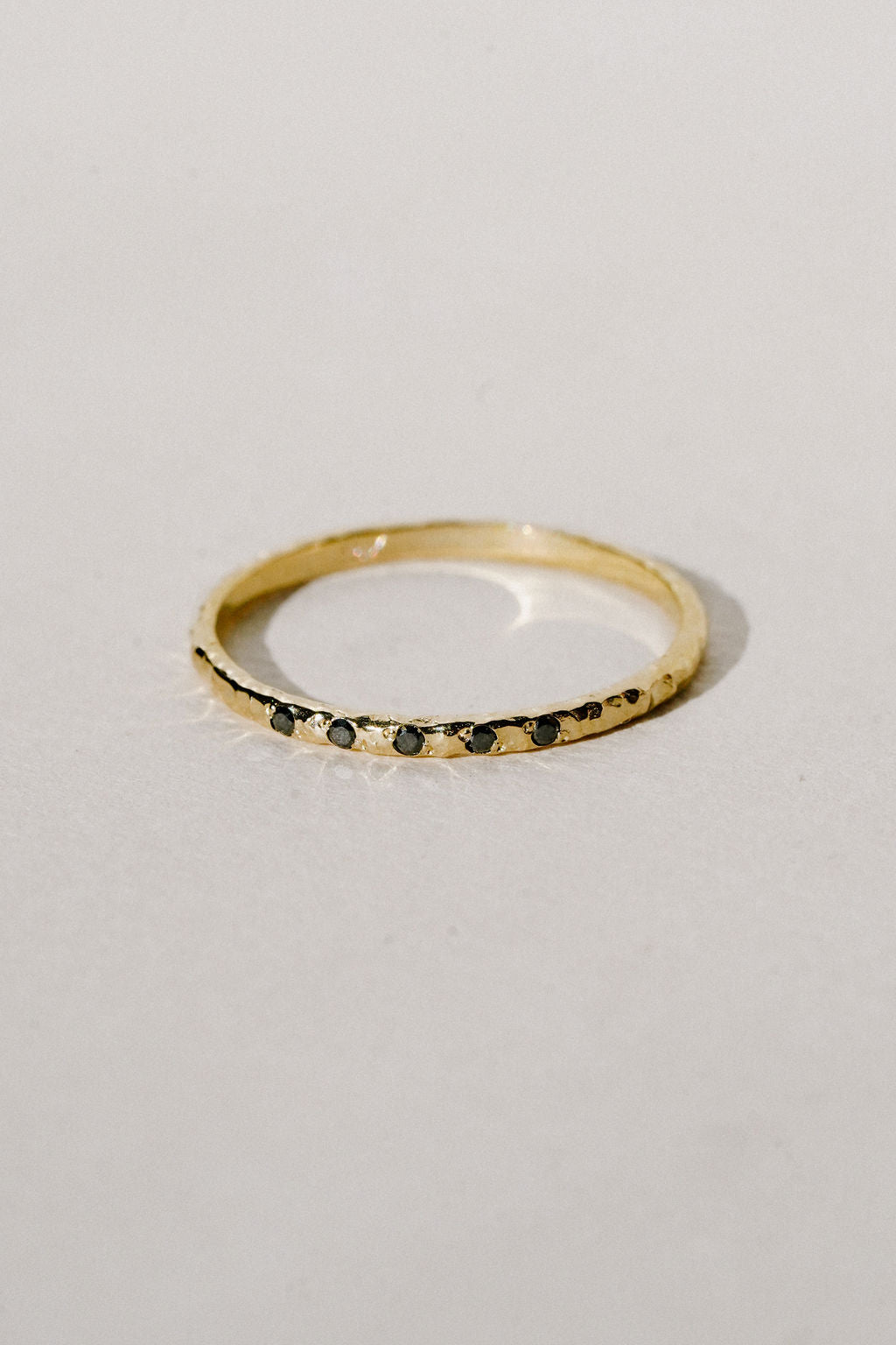 Textured Black Diamond Band