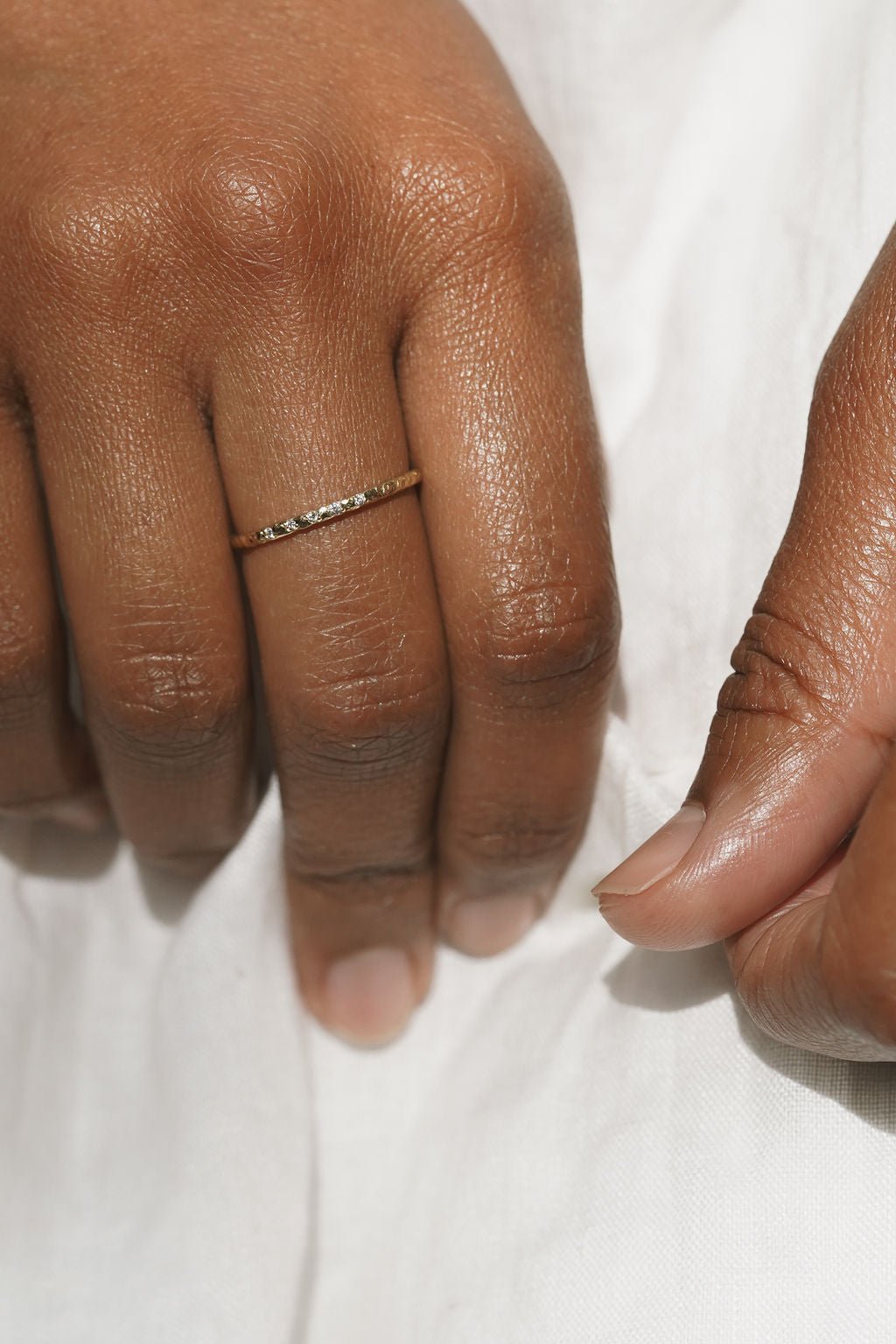 Textured Diamond Band