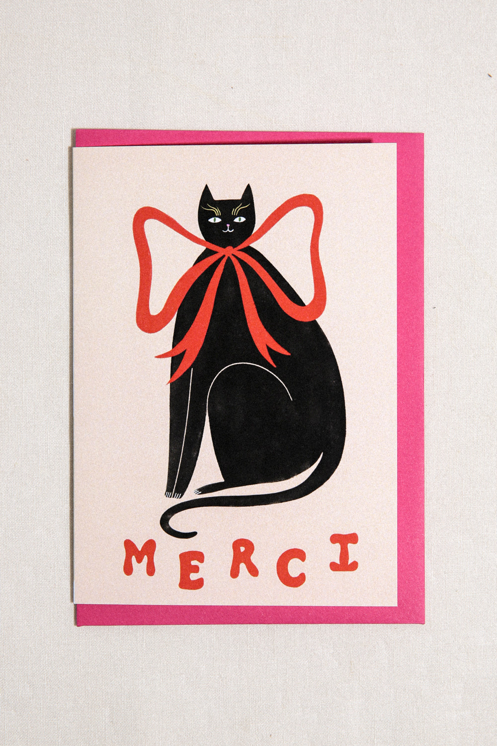 Merci Cat Greeting Card