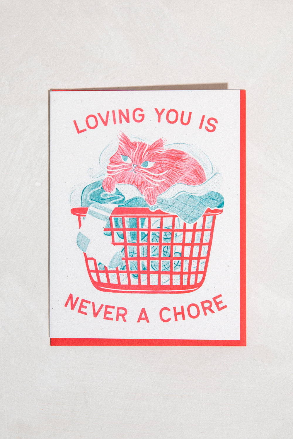 Never a Chore Greeting Card