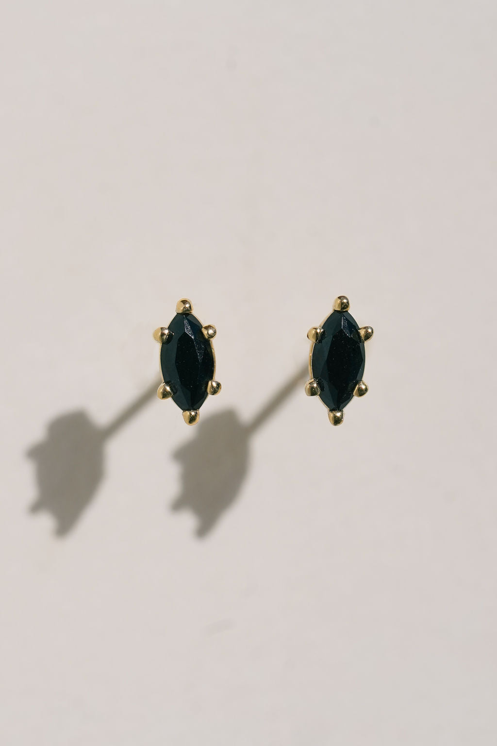 Marquise Onyx Studs