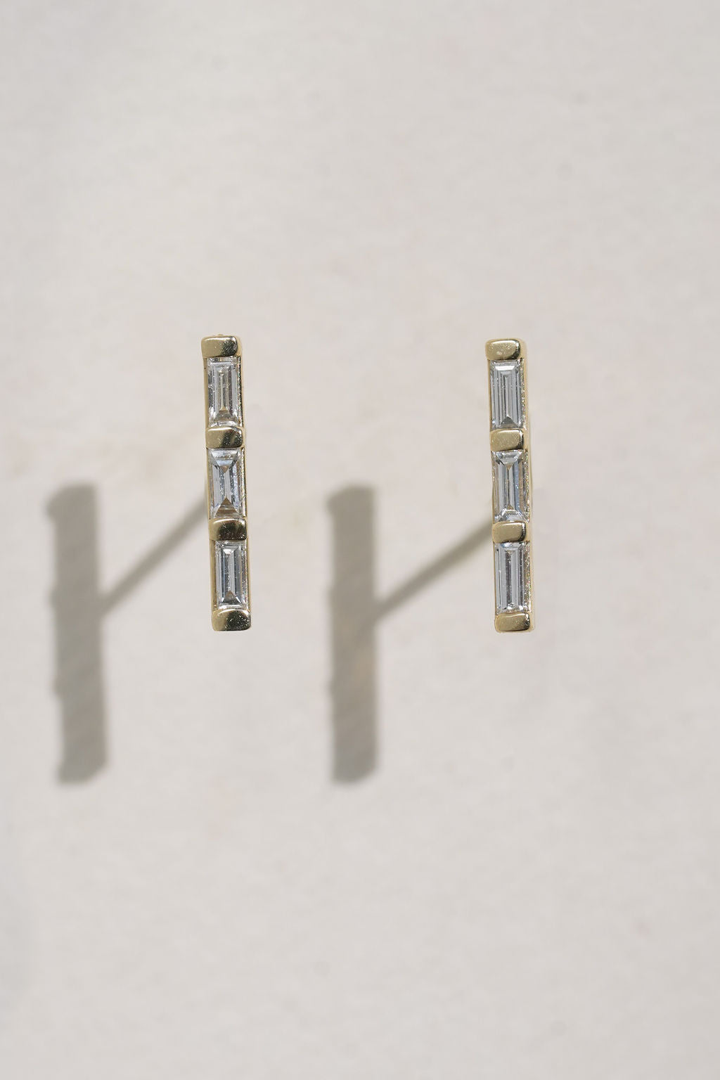 Natural Diamond Bar Studs