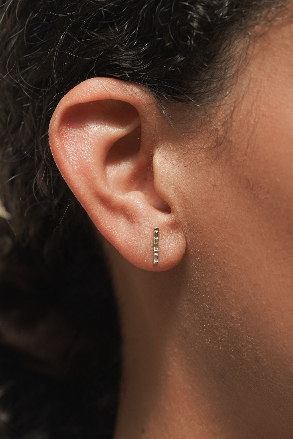 Natural Diamond Bar Studs
