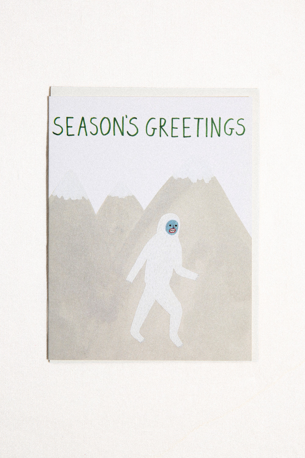 Season's Greetings Yeti Greeting Card