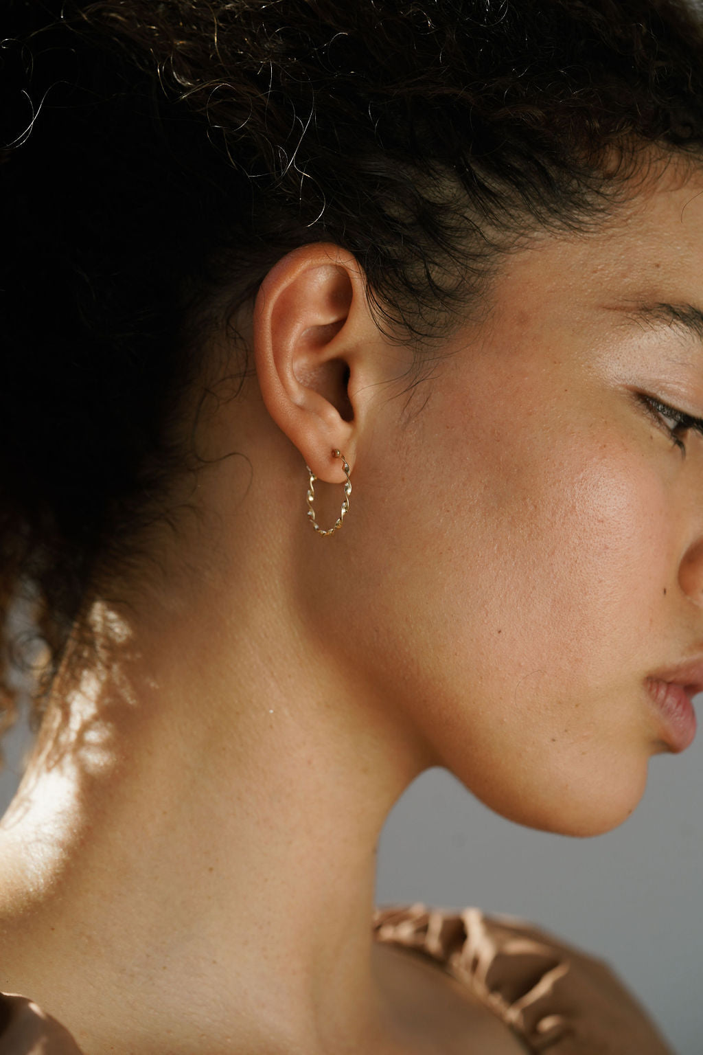 Twisted Gold Hoops