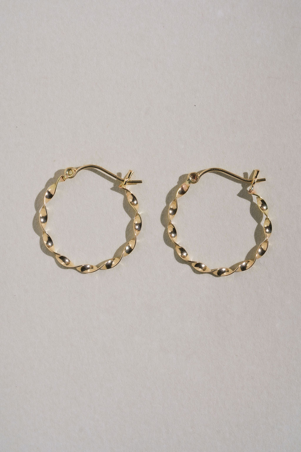 Twisted Gold Hoops