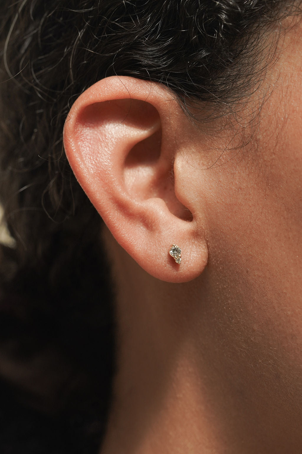 White Sapphire + Diamond Accent Studs