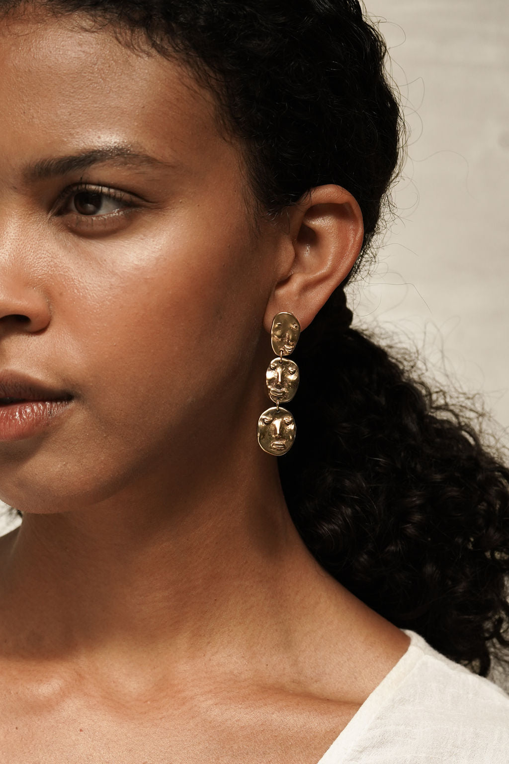 Face Droplet Earrings
